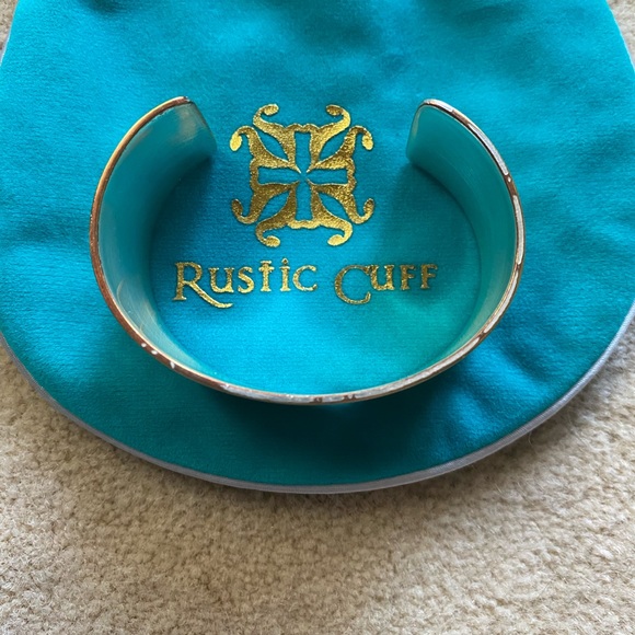 Rustic Cuff Bracelet, Inspirational Engraved, Silver Cuff - Picture 4 of 6